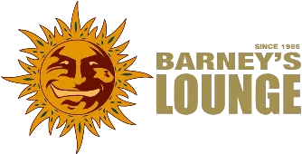 Barney's Lounge logo: a smiling sun above the venue name